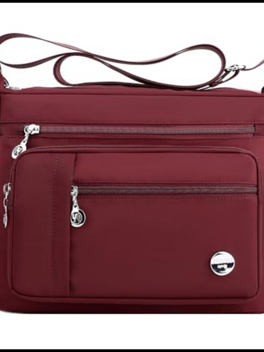 Nylon Crossbody Satchel Shoulder Handbag Multi-Pocket Adjustable Strap